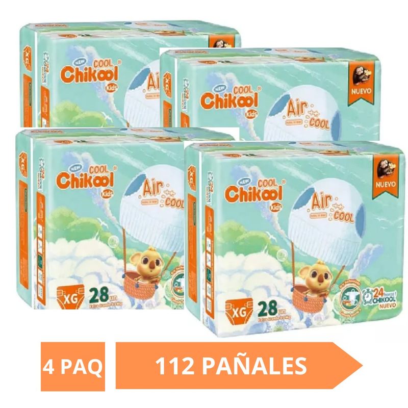 GENERICO - Pañales Chikool Cool Talla Xg 112Unid