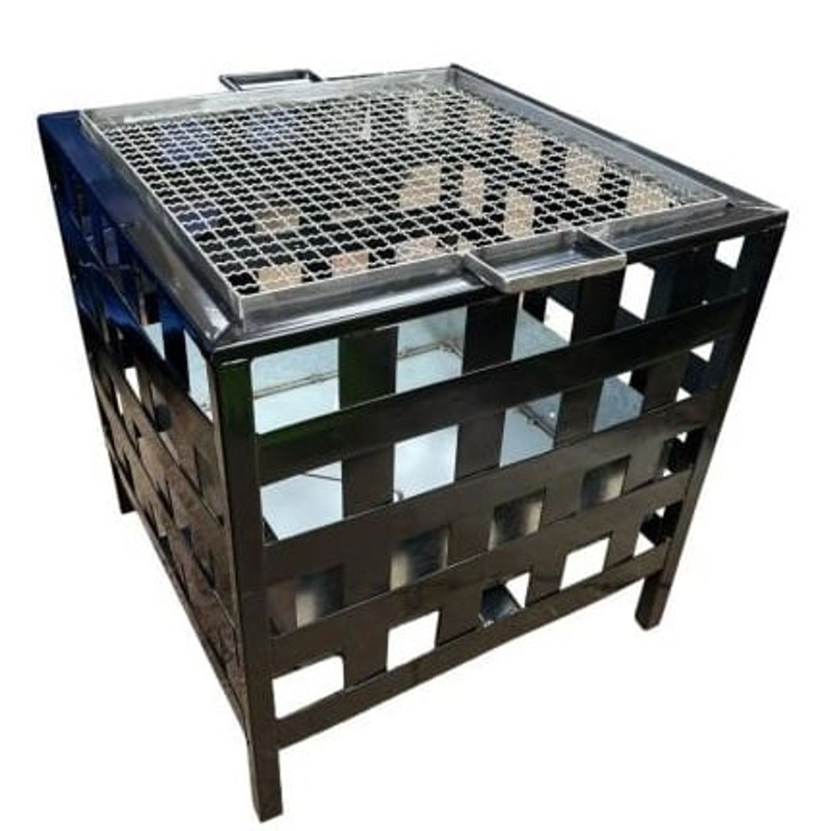 KAS - Brasero Fogón con Parrilla Enrejado Gran Capacidad