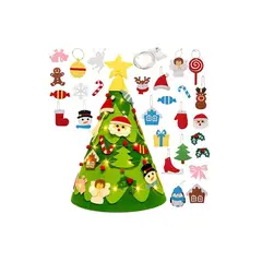GENERICO - Arbol De Navidad De Fieltro Artesanal Con Luces Led