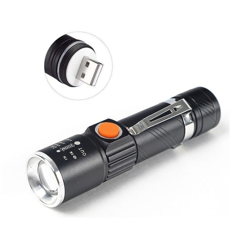 GENERICO - Linterna Led De Mano Portátil Recargable Usb