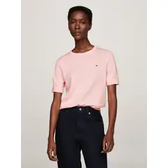 TOMMY HILFIGER - Sweater Solid Con Logo Rosado