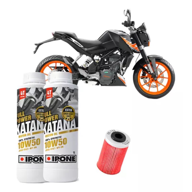 GENERICO - Kit De Mantencion Ktm Duke200 Filtro + Aceite Ipone 10w40