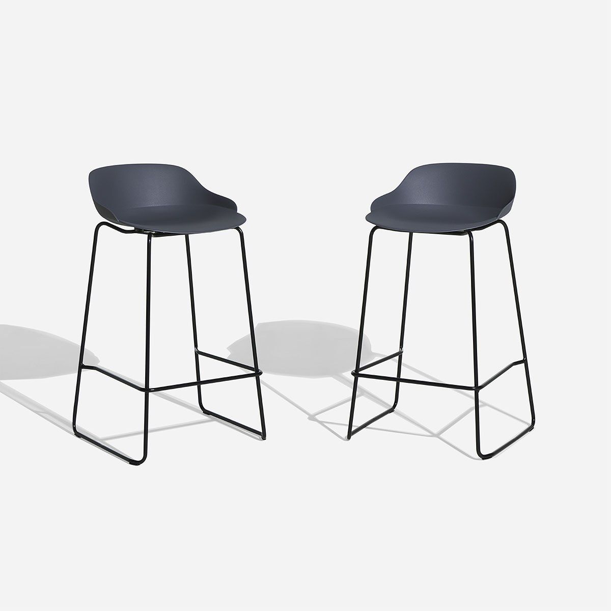 ROSEN - Set 2 Sillas Bar de Terraza Sotavento Acero