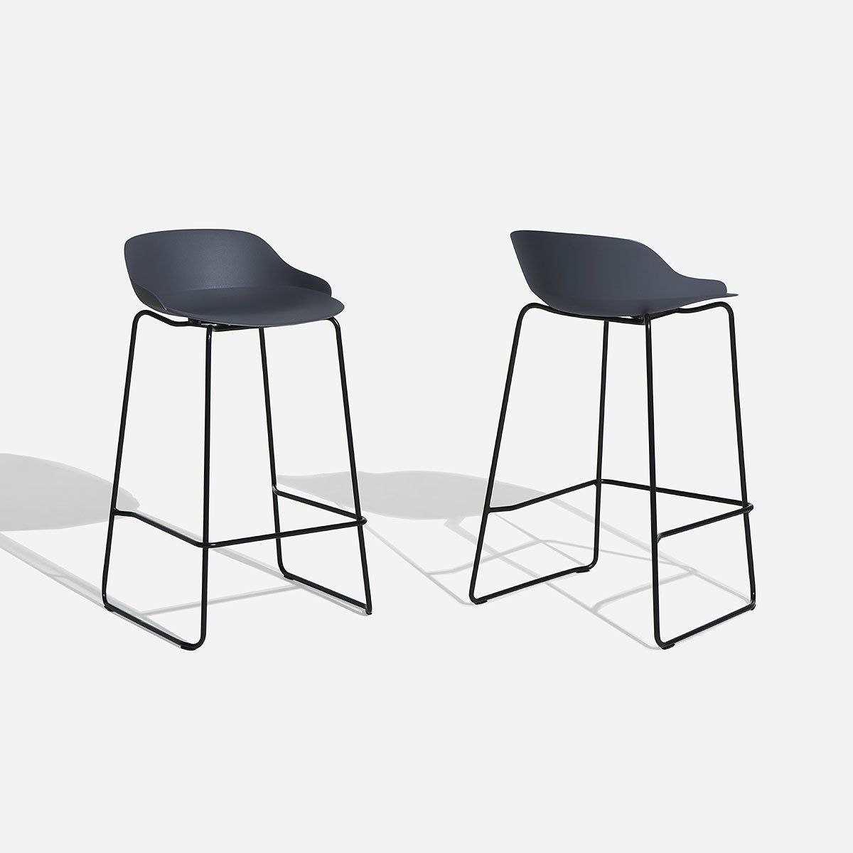 ROSEN - Set 2 Sillas Bar de Terraza Sotavento Acero