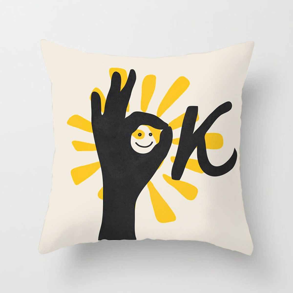 GENERICO - Funda Cojin Moderno Abstracto Poliéster 45x45cm Mano Ok