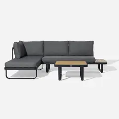 ROSEN - Set Seccional de Terraza Parnu 3 Piezas Izquierdo Grafito
