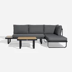ROSEN - Set Seccional de Terraza Parnu 3 Piezas Derecho Grafito
