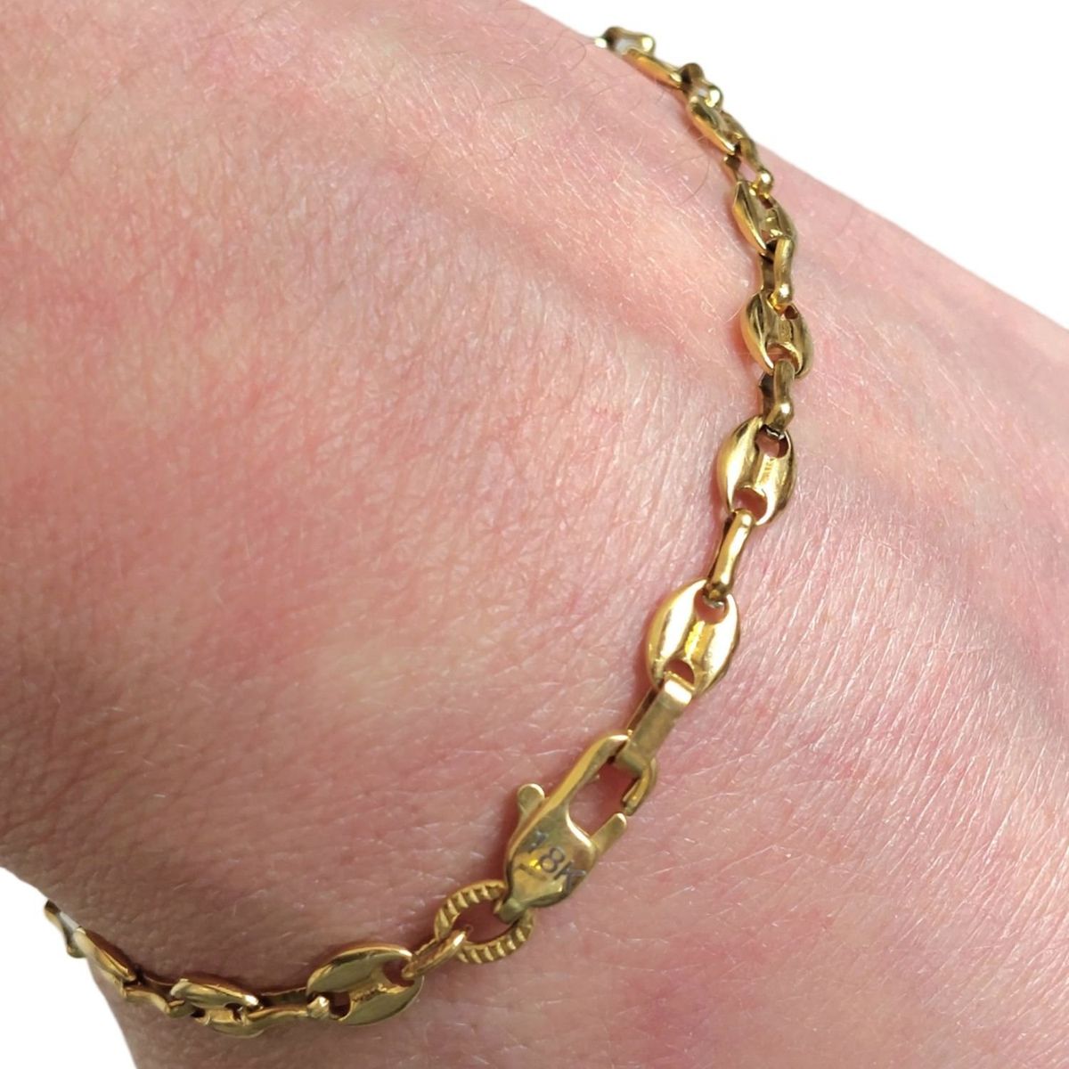 GENERICO - Pulsera ORO LAMINADO 18K Tejido GUCCI 4MM GROSOR