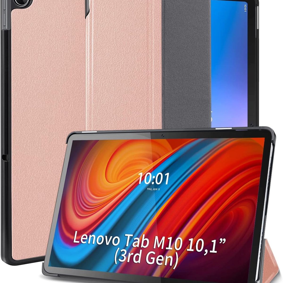 GENERICO - Funda Inteligente para Lenovo Tab M10 3era Gen Rosa Gold