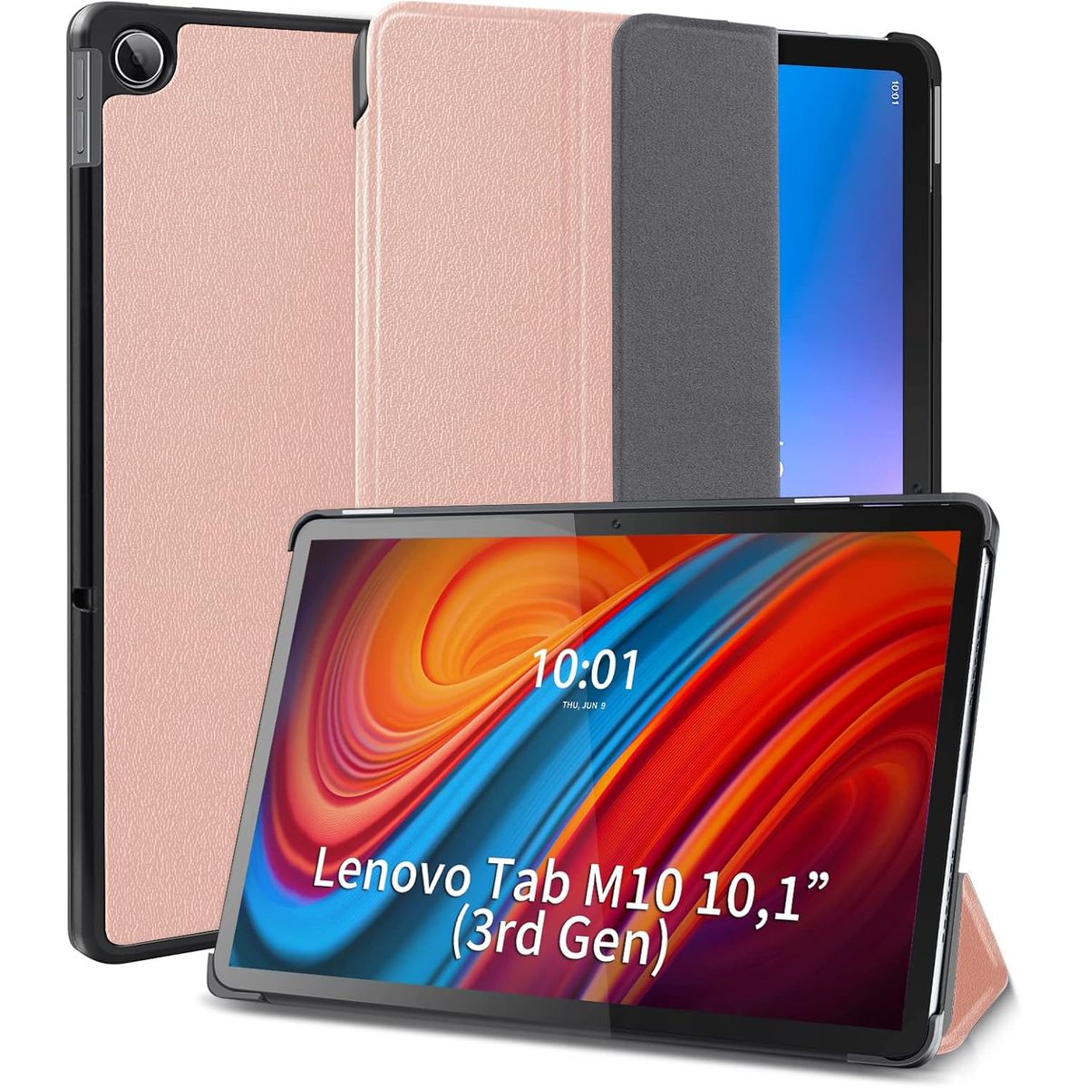 GENERICO - Funda Inteligente para Lenovo Tab M10 3era Gen Rosa Gold