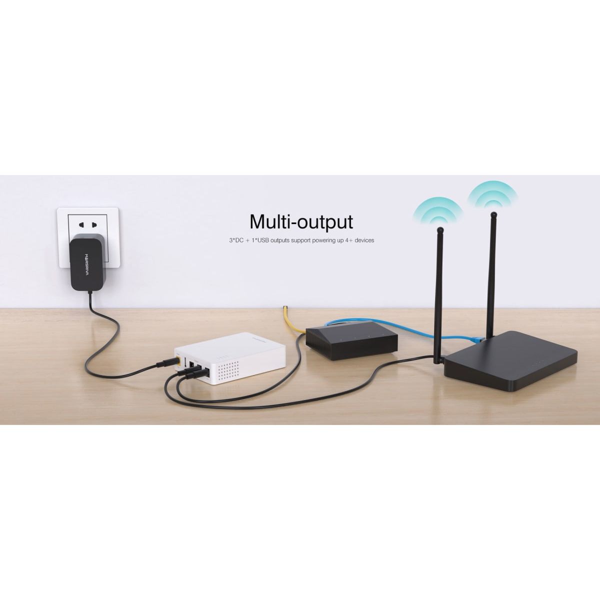 GENERICO - MINI UPS SMART DC KP3, PARA ROUTERS Y MODEM, 10000 MAH 18W, MARSRIVA