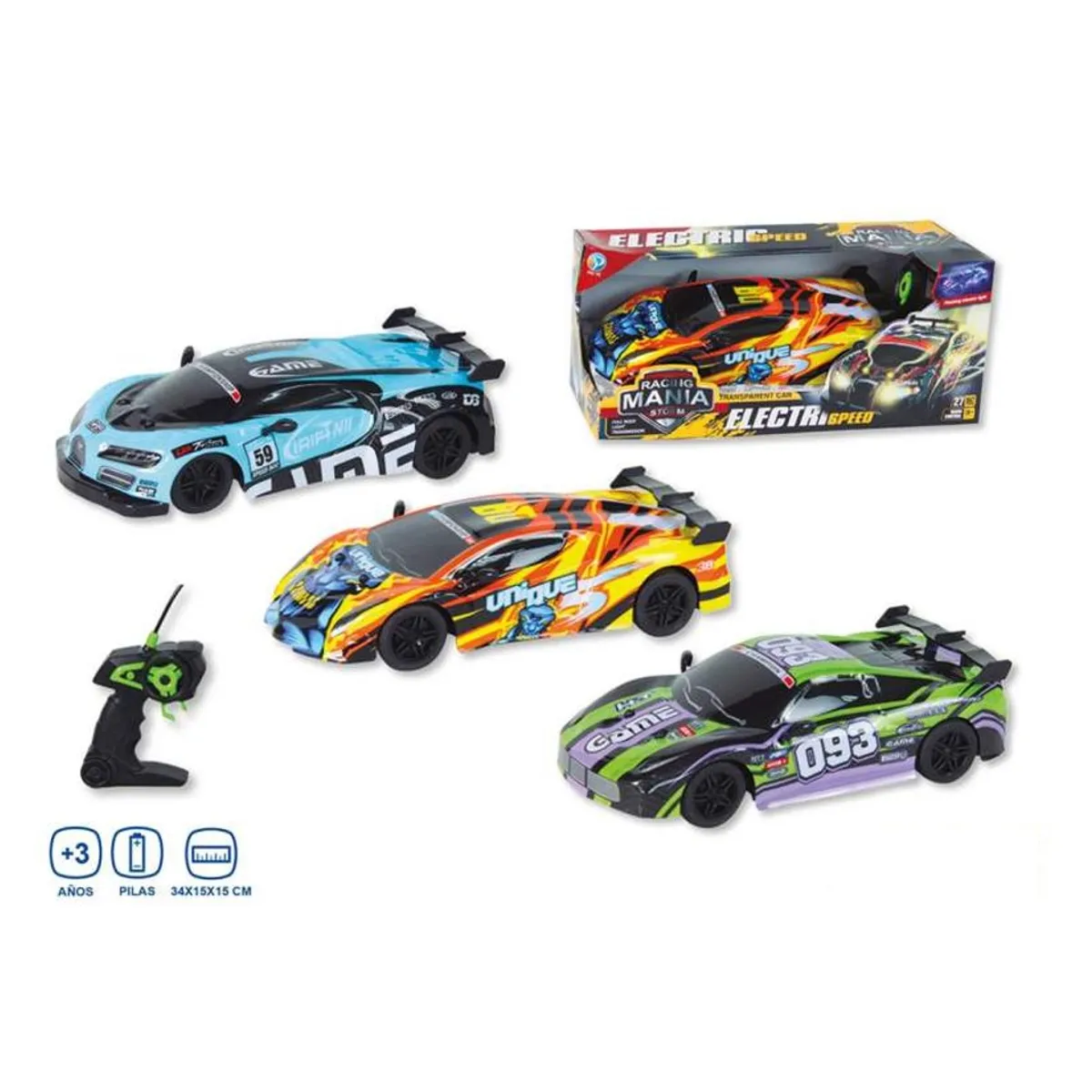 GENERICO - Juguete Auto Control Remoto RC Carreras Luminoso