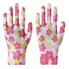 METALFER - Guantes Impresos Guantes Jardineria De Protección Respirable Rosa