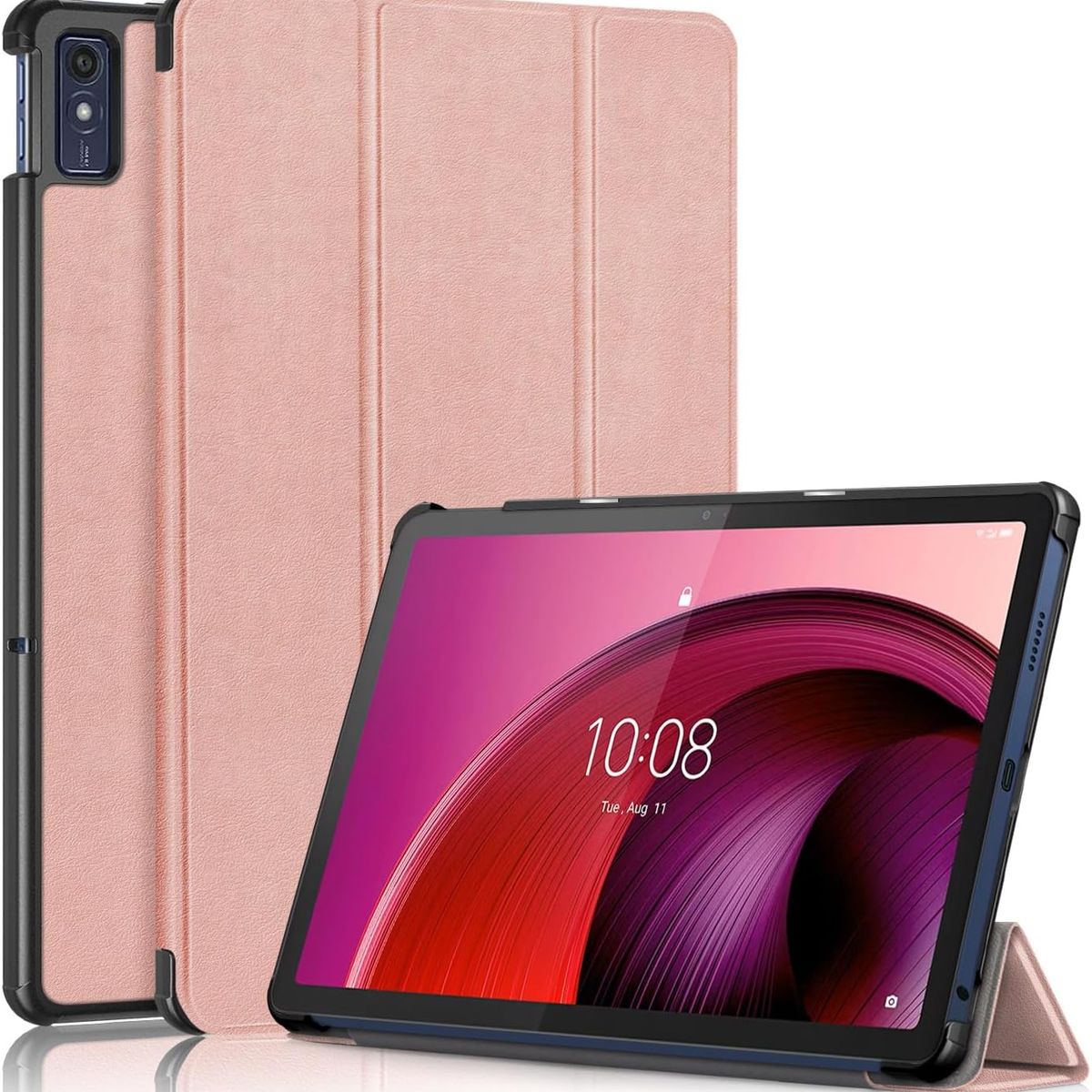 GENERICO - Funda Inteligente compatible con Lenovo Tab M10 5G 106 Rosa Gold