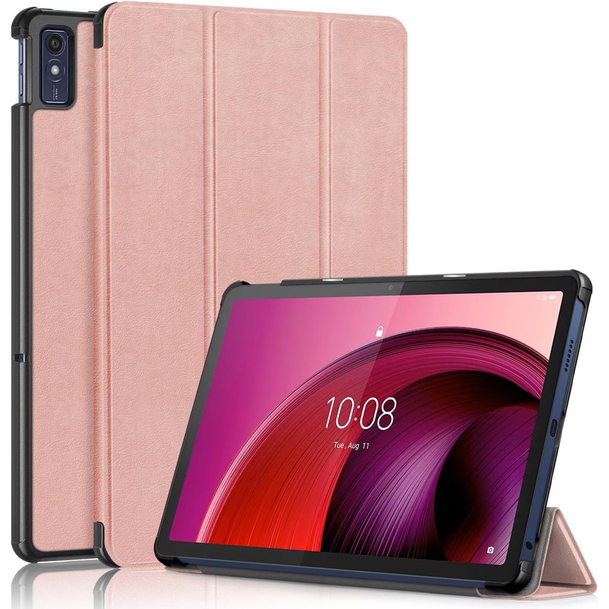 GENERICO - Funda Inteligente compatible con Lenovo Tab M10 5G 106 Rosa Gold
