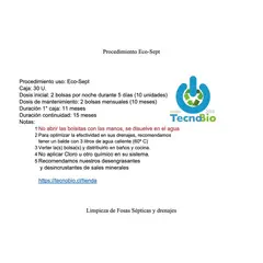 GENERICO - Limpia fosas sépticas y drenajes 15 bolsitas