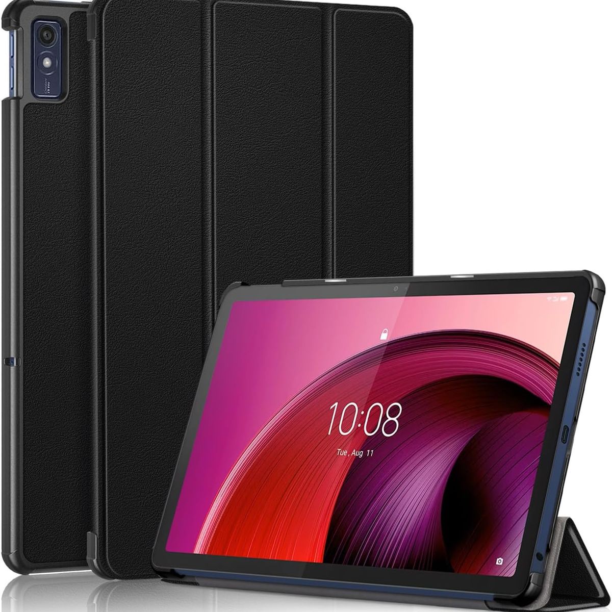 GENERICO - Funda Inteligente compatible con Lenovo Tab M10 5G 106 Negro