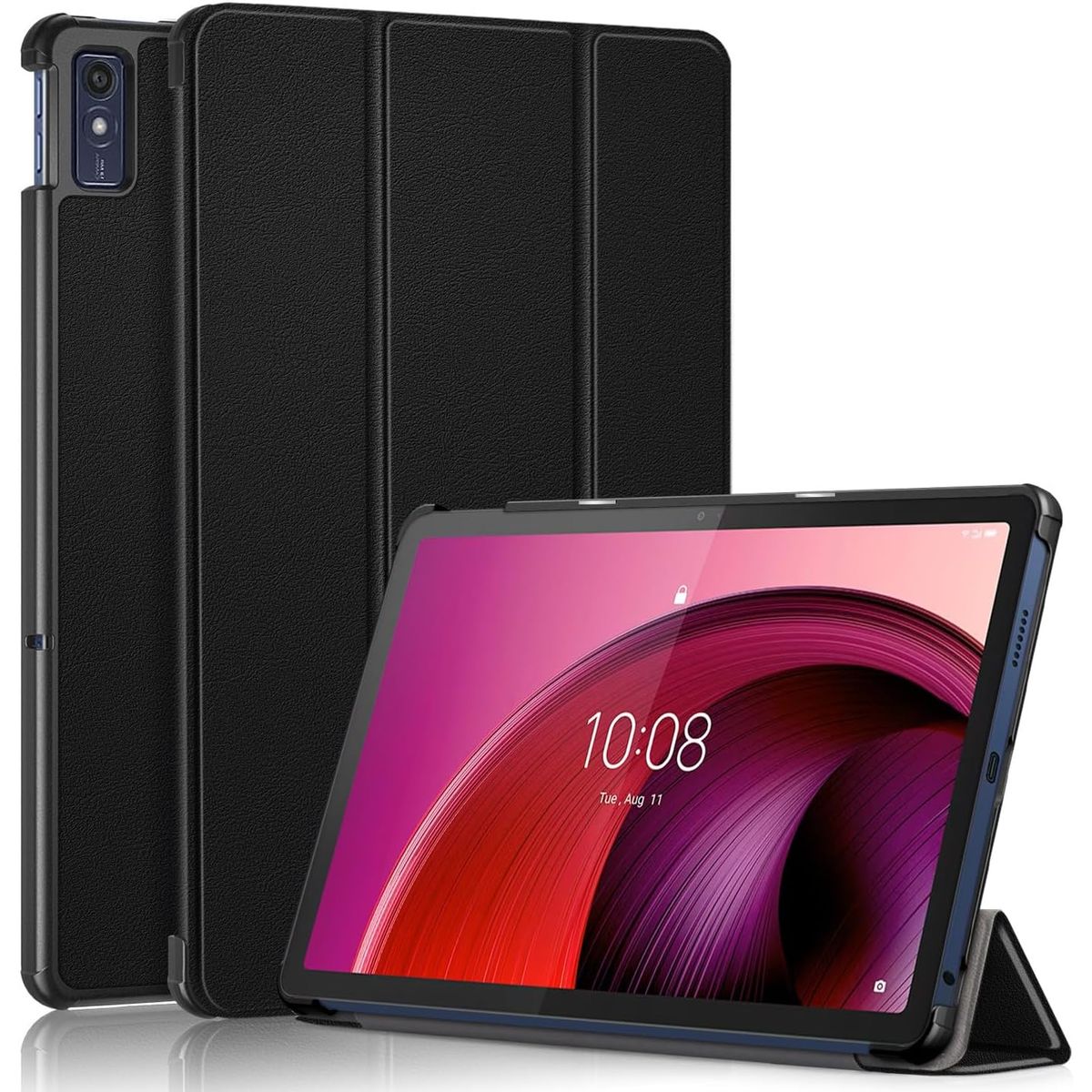 GENERICO - Funda Inteligente compatible con Lenovo Tab M10 5G 106 Negro