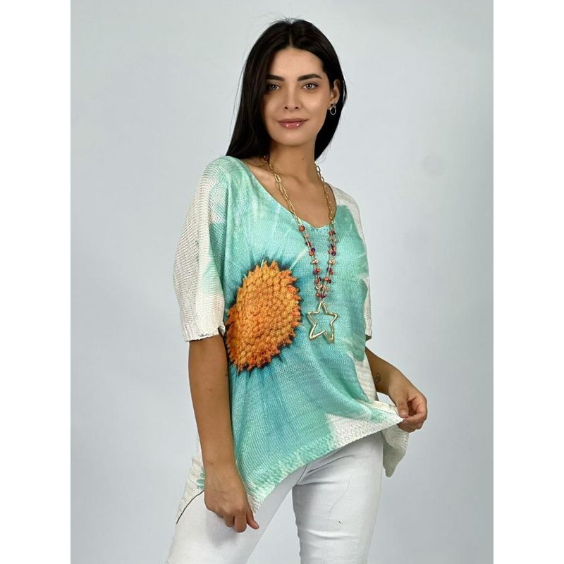 ENIGMATICA BOUTIQUE - Polera Italiana Margarita - Negro - Único