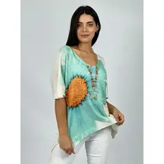 ENIGMATICA BOUTIQUE - Polera Italiana Margarita - Negro - Único