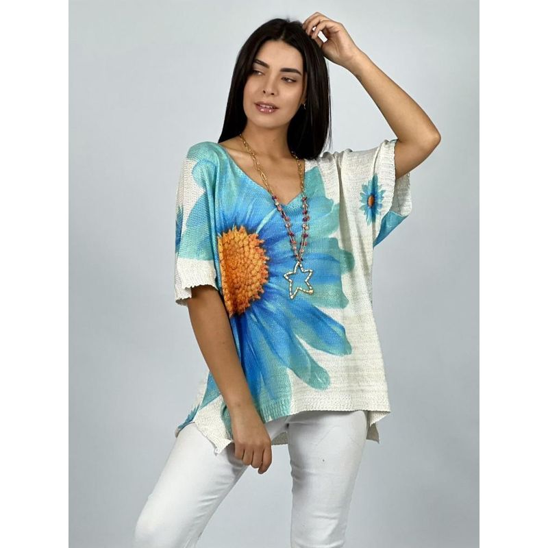 ENIGMATICA BOUTIQUE - Polera Italiana Margarita - Negro - Único