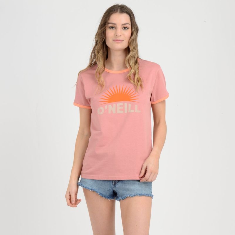 O'NEILL - POLERA MANGA CORTA APRICOT  ROSADO OSCURO
