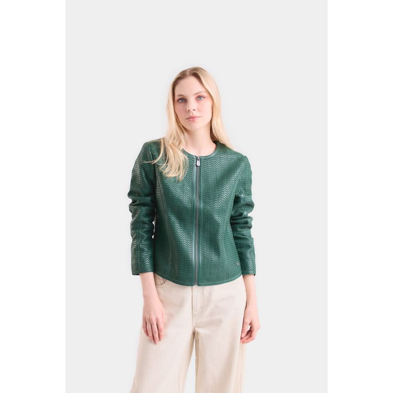 VELEZ - Vélez Casaca Woven De Cuero Verde