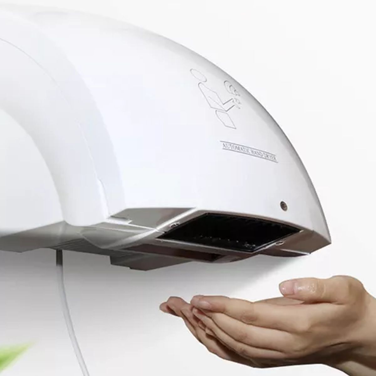 GENERICO - Secador De Mano Eléctrico Con Sensor 1800w Color Blanco