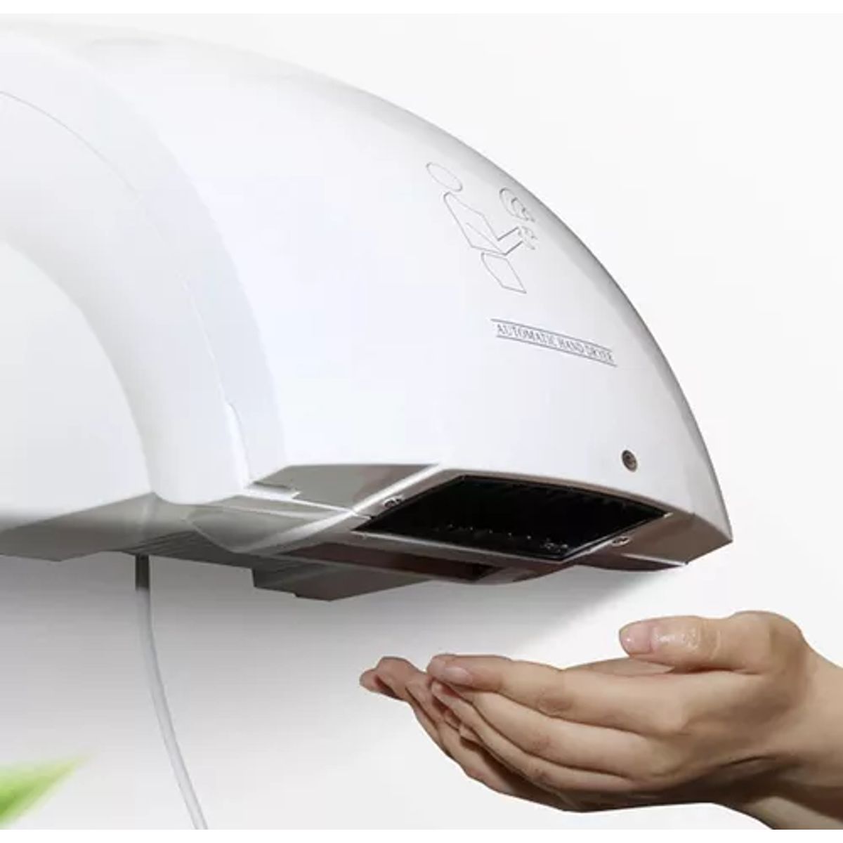 GENERICO - Secador De Mano Eléctrico Con Sensor 1800w Color Blanco