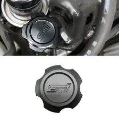 GENERICO - Tapa Aceite Motor SUBARU WRX STI grafito Tuning Auto Karvas