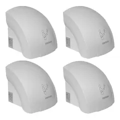 GENERICO - Pack 4 Secadores De Mano Eléctrico Con Sensor 1800w Blanco