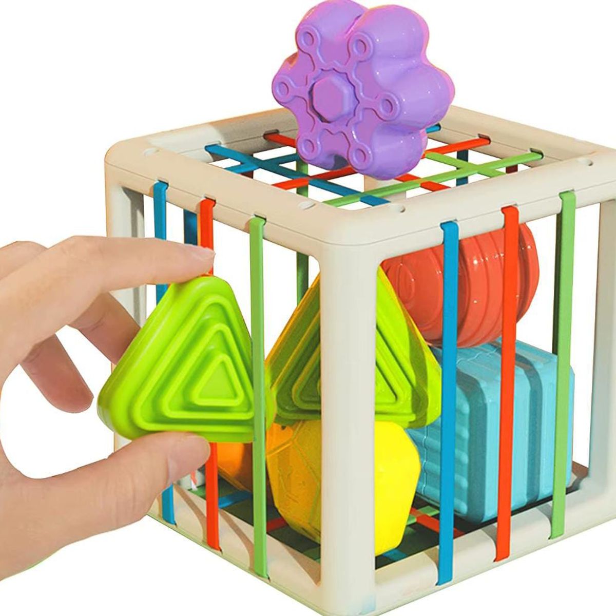 GENERICO - CUBO SENSORIAL CON FIGURAS GEOMETRICAS MONTESSORI