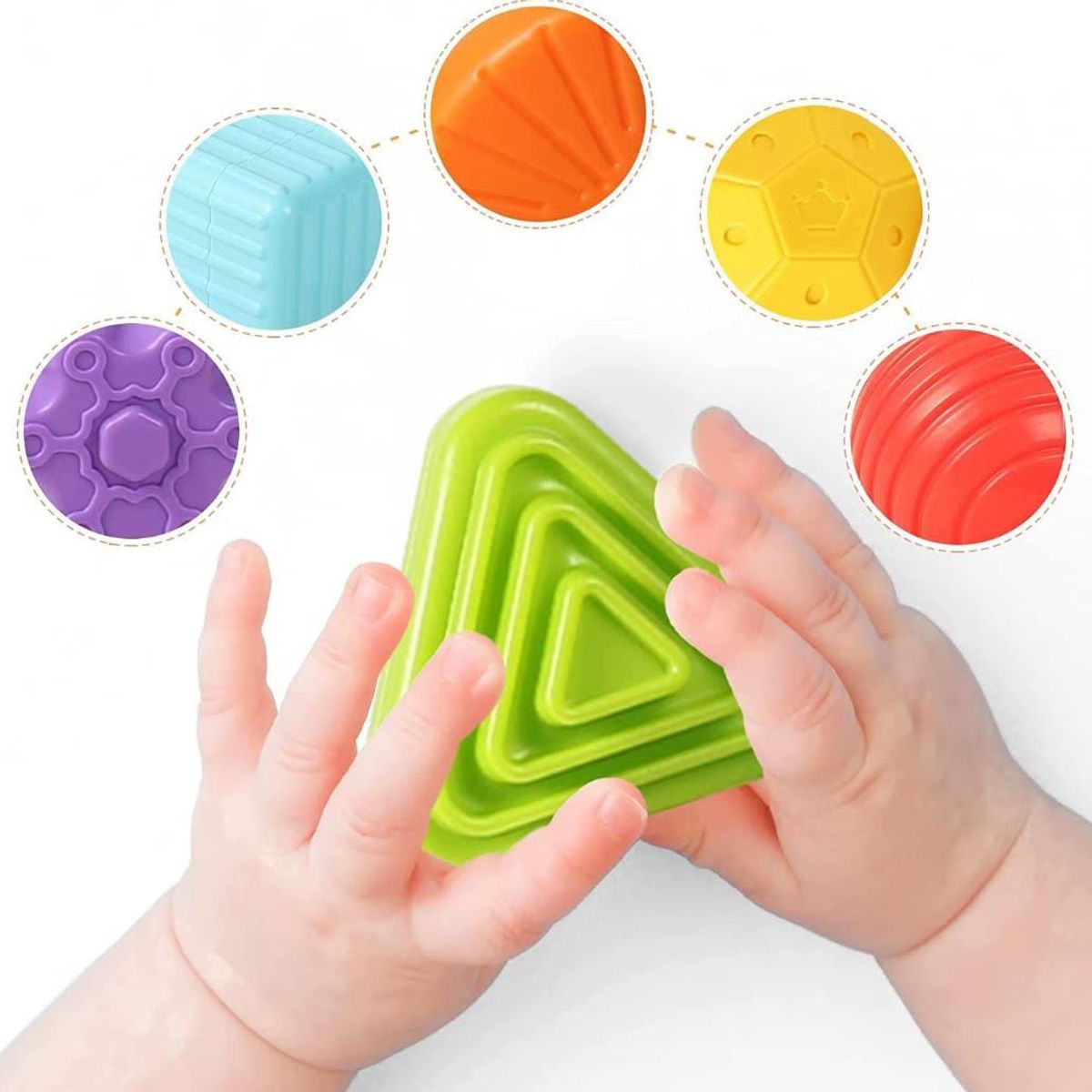 GENERICO - CUBO SENSORIAL CON FIGURAS GEOMETRICAS MONTESSORI