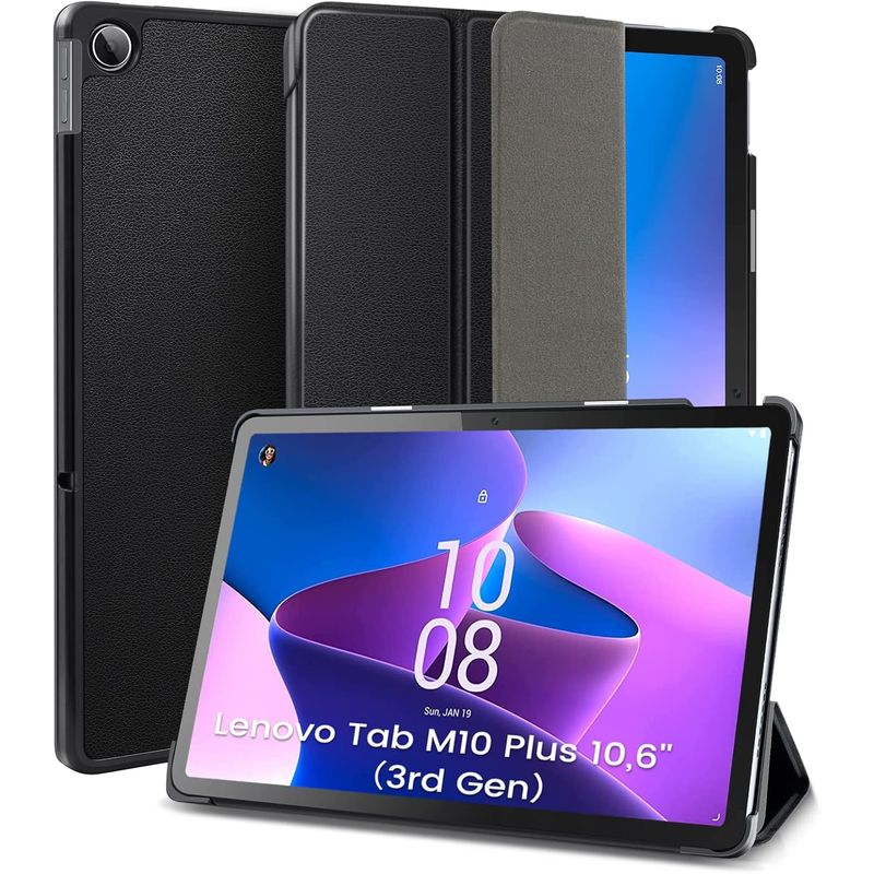 GENERICO - Funda Inteligente Para Lenovo Tab M10 Plus 3era Gen 10.6 Negro