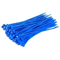 GENERICO - Amarra Cable 100 x 2.5 mm Azul (Bolsa 100 Unidades)
