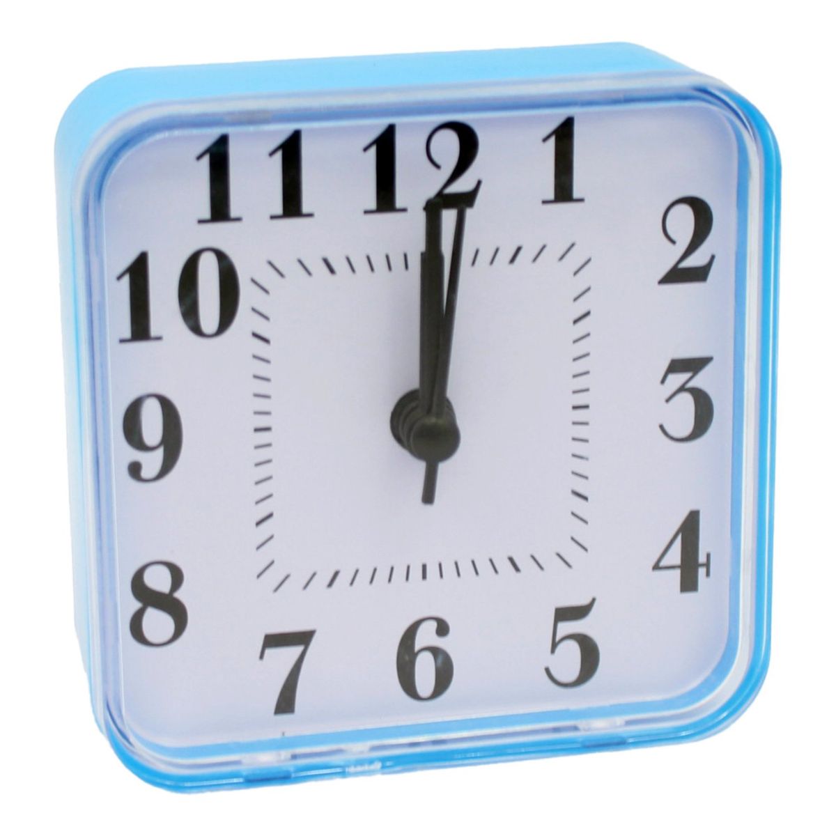 GENERICO - Reloj Despertador Cuadrado Ideal para Escritorio Azul - SC