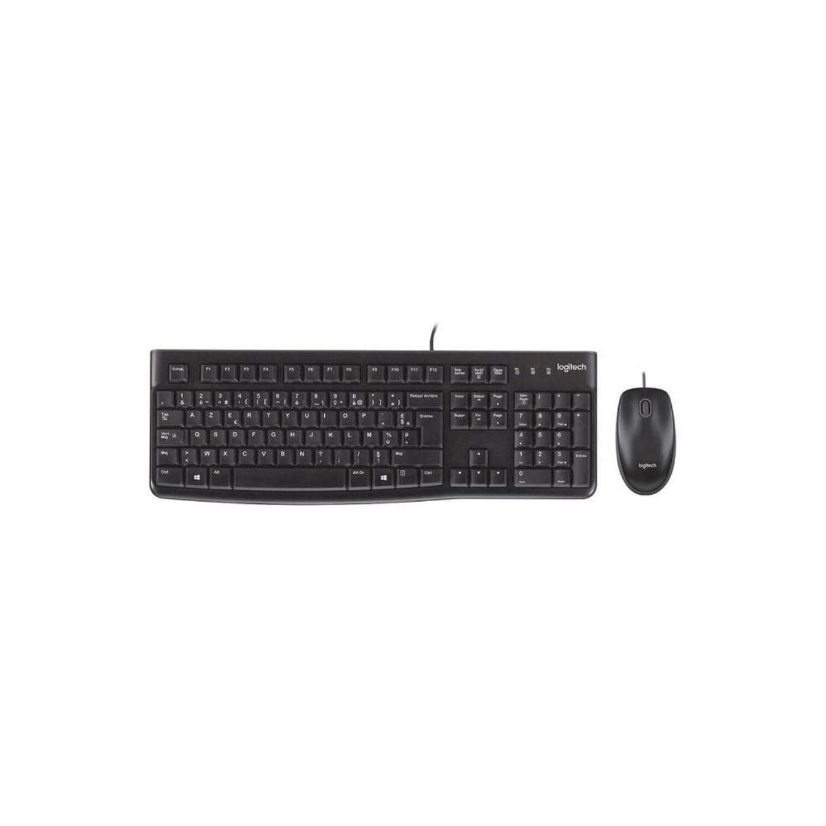 LOGITECH - COMBO TECLADO+MOUSE ALAMBRICO USB LOGITECH MK120 NEGRO
