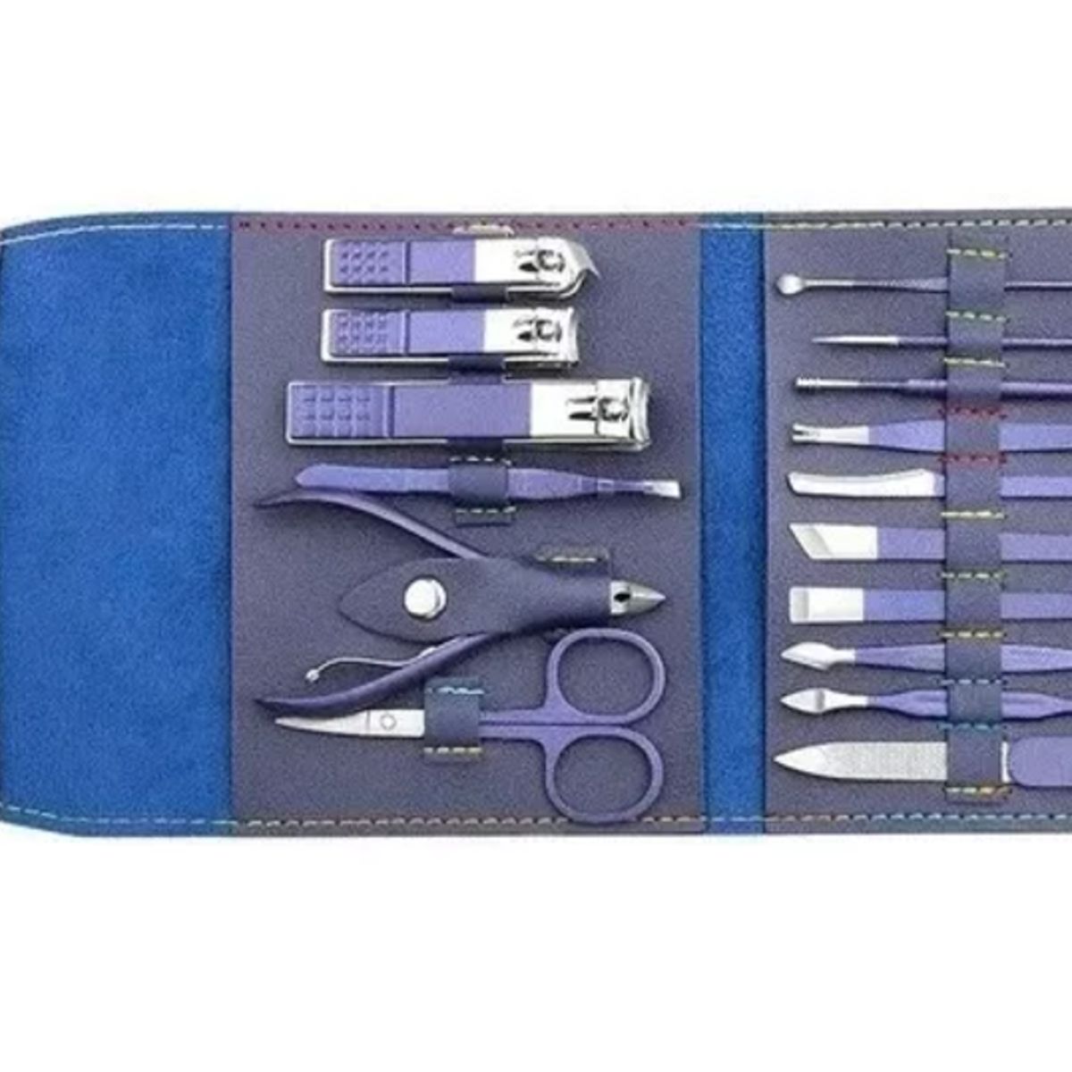 GENERICO - Set De Corta Uñas 16 Piezas - Cuidado Personal Manicure AZUL