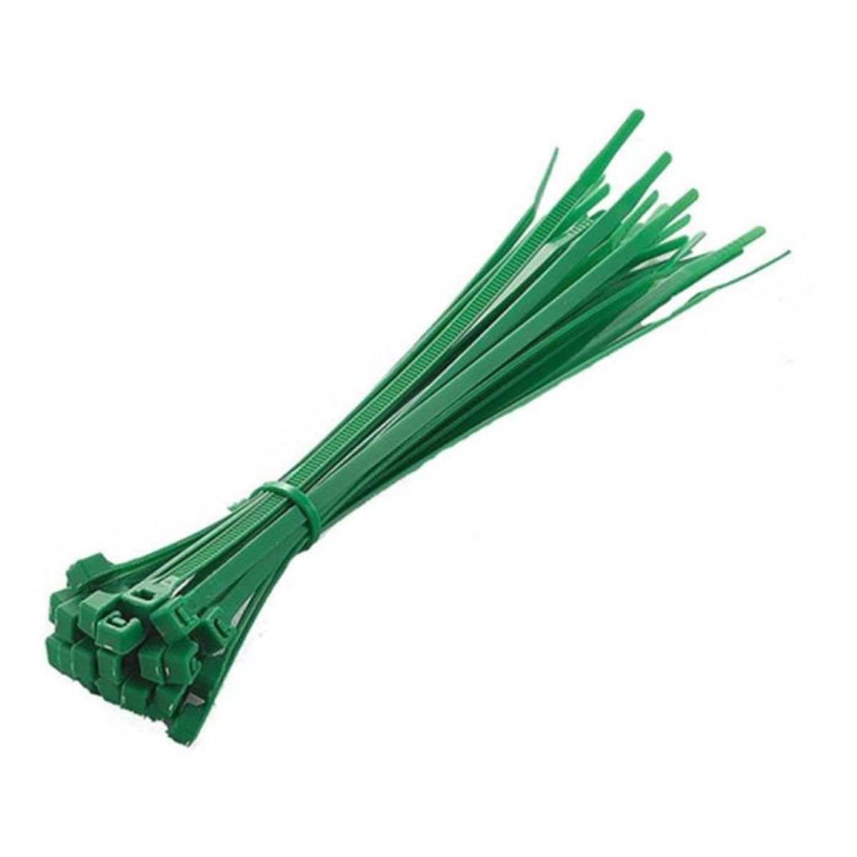 GENERICO - Amarra Cable 100 x 2.5 mm Verde (Bolsa 100 Unidades)