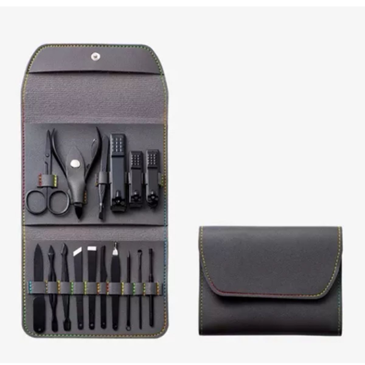 GENERICO - Set De Corta Uñas 16 Piezas - Cuidado Personal Manicure GRIS