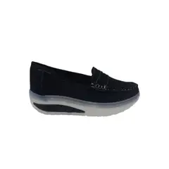 PAND G - Mocasín Negro Plataforma Mujer