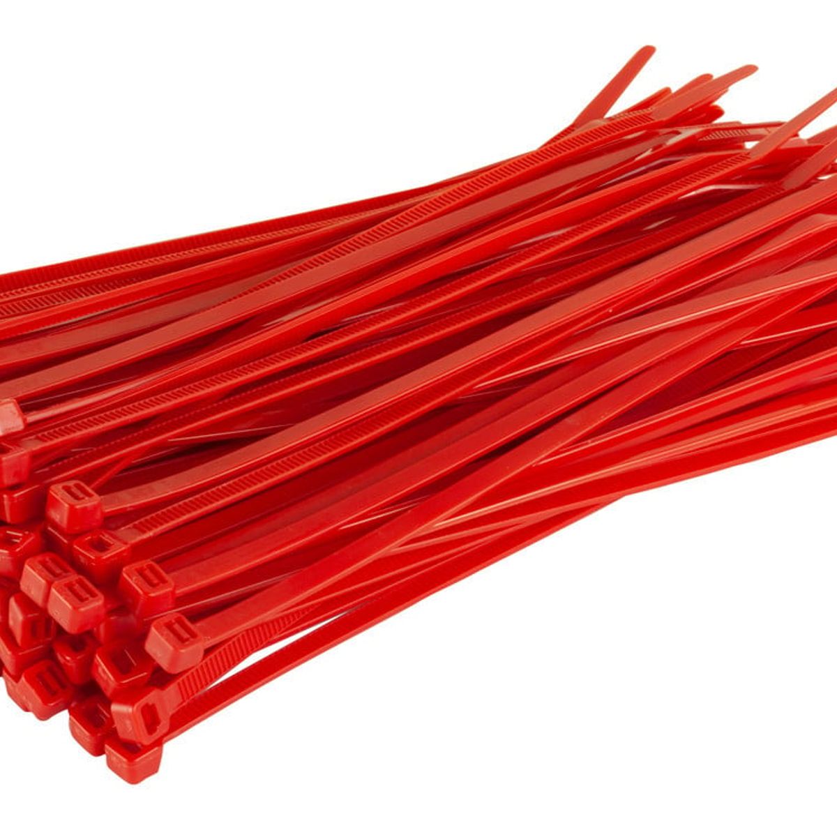 GENERICO - Amarra Cable 150 x 3.6 mm Rojo (Bolsa 100 Unidades)