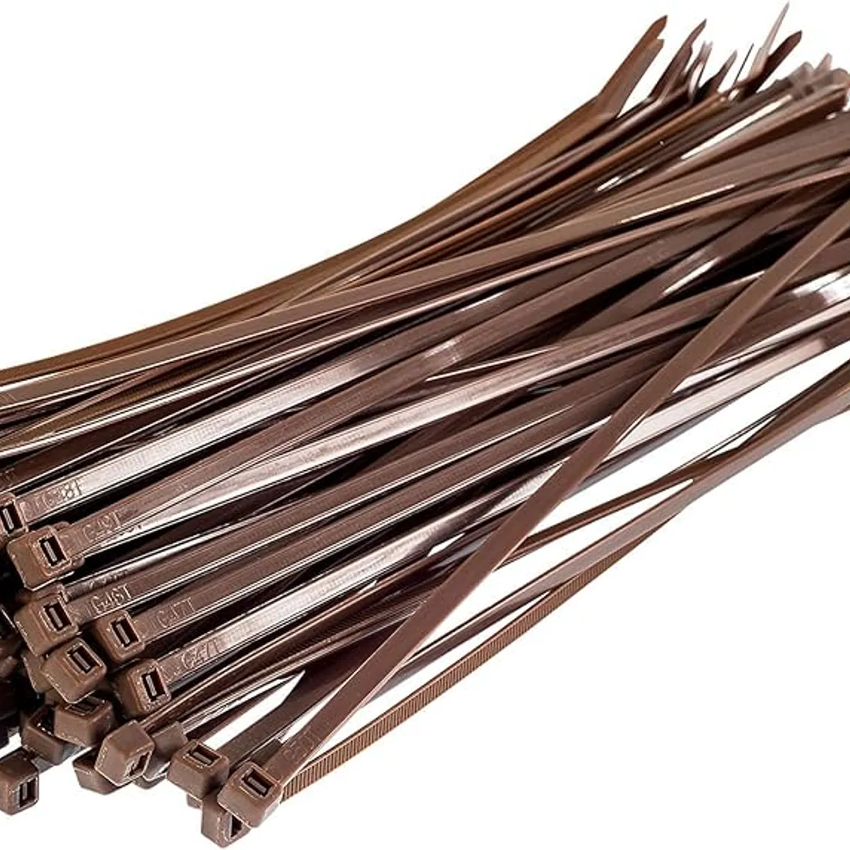 GENERICO - Amarra Cable 150 x 3.6 mm Cafe (Bolsa 100 Unidades)