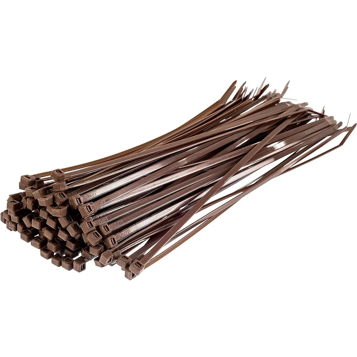 GENERICO - Amarra Cable 150 x 3.6 mm Cafe (Bolsa 100 Unidades)