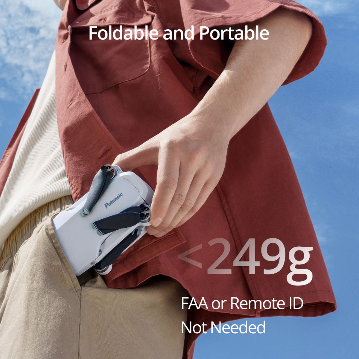 GEN - DRON POTENSIC ATOM 3-AXIS GIMBAL 4K FLY MORE COMBO