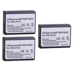 GENERICO - 3 BATERÍAS LP-E10 ALTERNATIVAS CANON T3 T5 T6 T7 T100