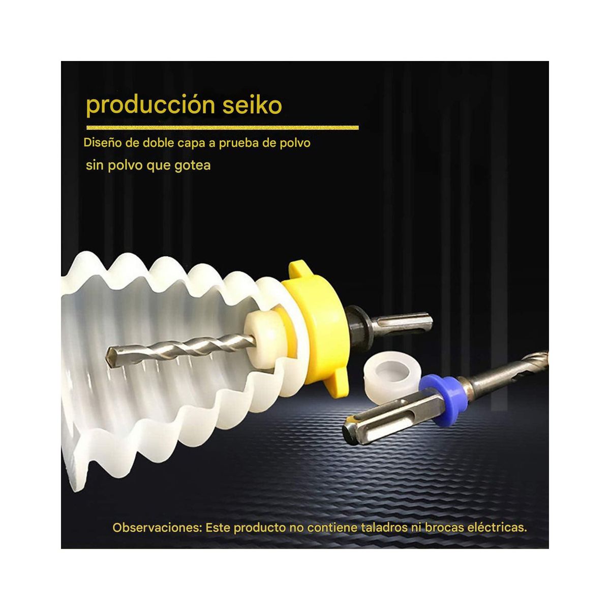 GENERICO - Colector Polvo Aserrin Taladro Eléctrico Silicona Ajustable