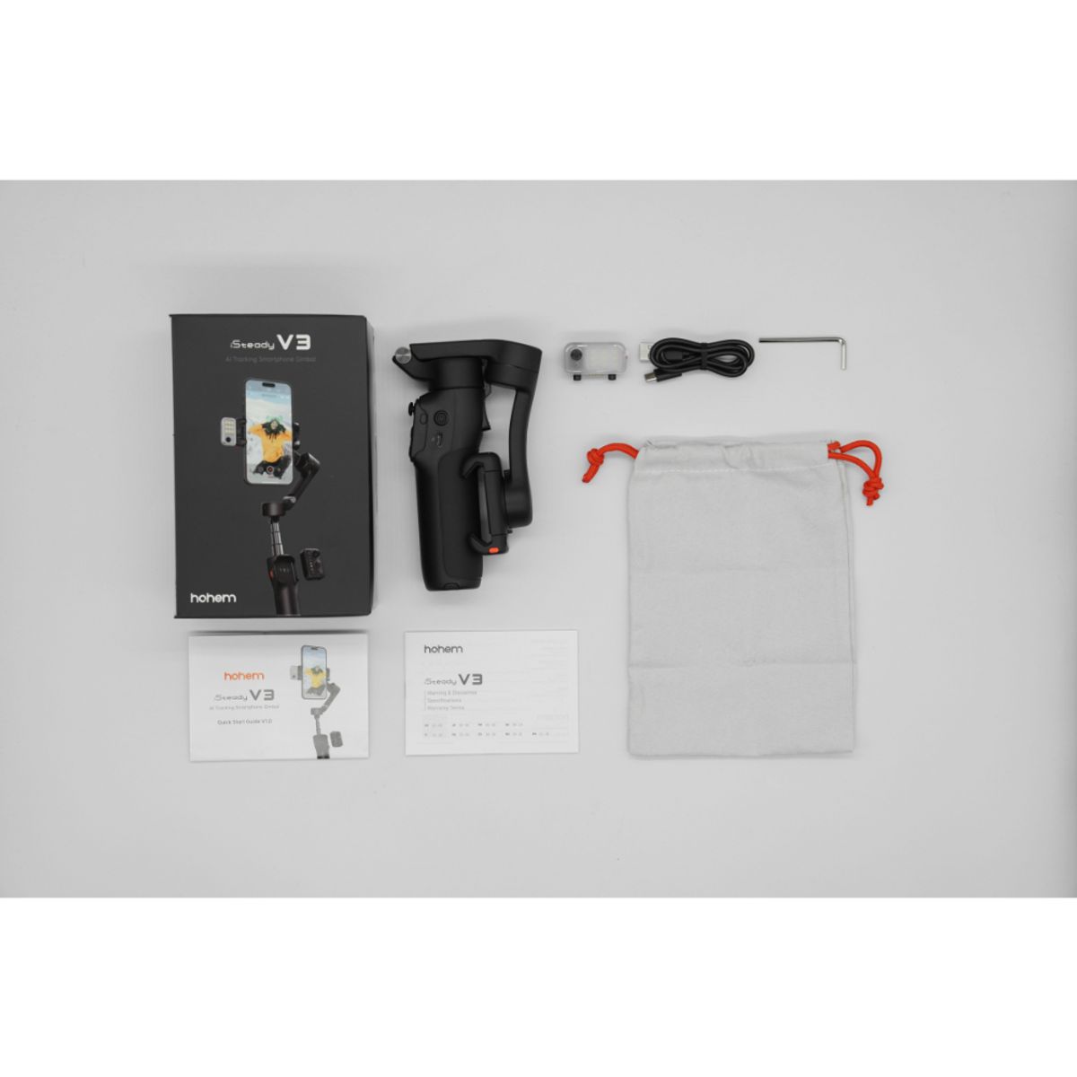 HOHEM - ESTABILIZADOR STEADY V3 NEGRO