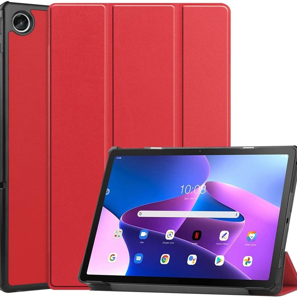 GENERICO - Funda Inteligente ParaLenovo Tab M10 Plus 3era Gen 10.6 Rojo
