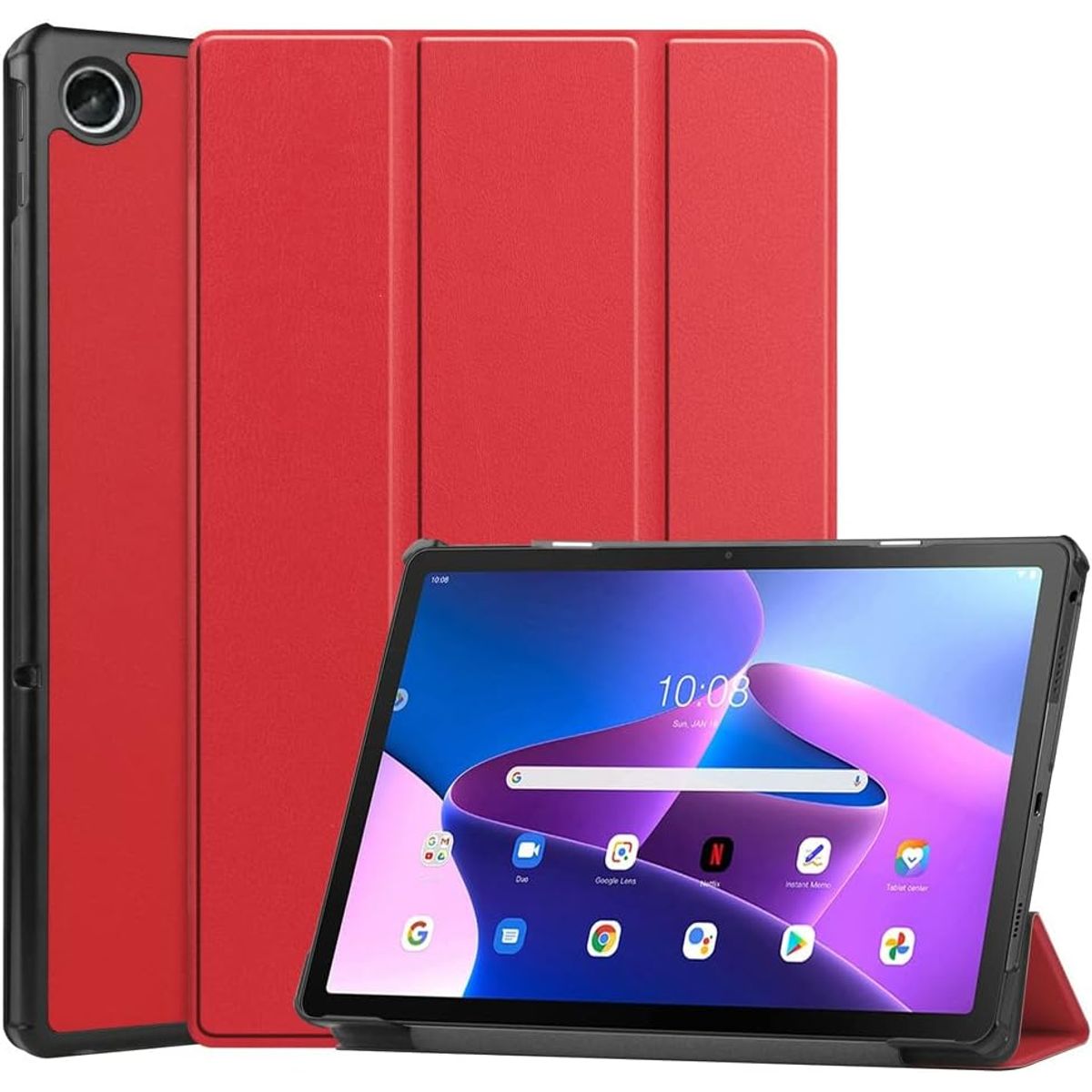 GENERICO - Funda Inteligente ParaLenovo Tab M10 Plus 3era Gen 10.6 Rojo